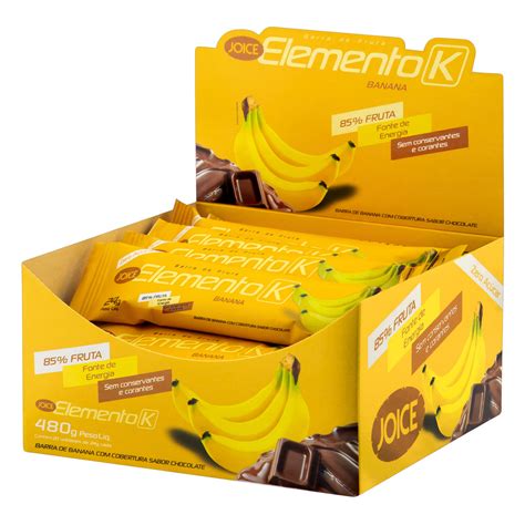 Barra De Frutas Banana Cobertura Chocolate Zero A Car Joice Elemento K