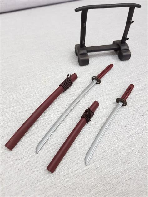 Katana Wakizashi Set Kitbash TBLeague Hot Toys John Wick Sword Weapon Diorama