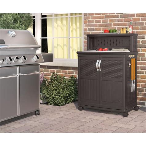 Suncast 47 Gal Patio Storage And Prep Station Bmps6400 The Home Depot Patio Storage