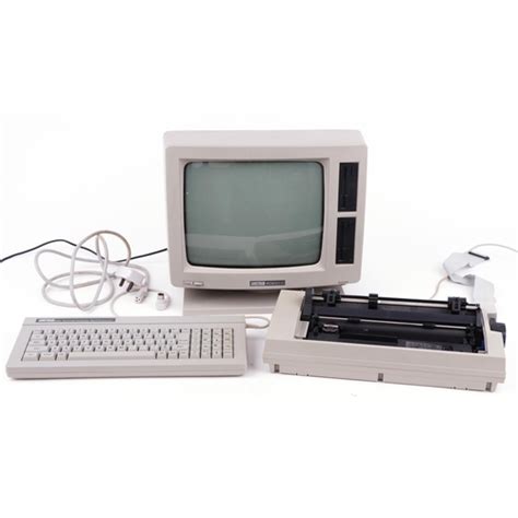 Vintage Amstrad Personal Computer System With Printer