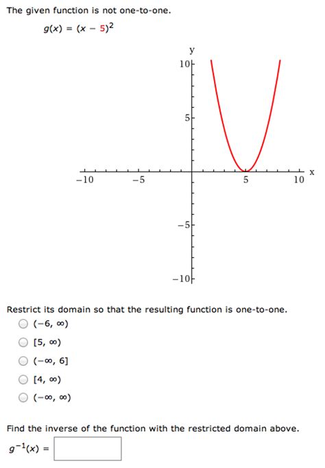 Solved The Given Function Is Not One To One G X X Chegg