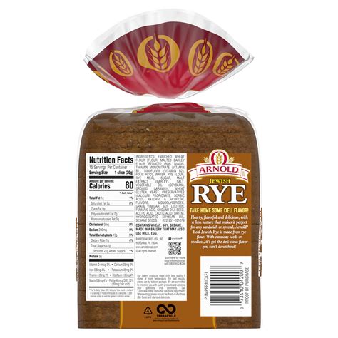 Arnold Jewish Rye Pumpernickel Bread 16 Oz