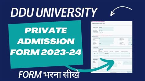 Ddu University Gkp Private Admission Form Ug First Year