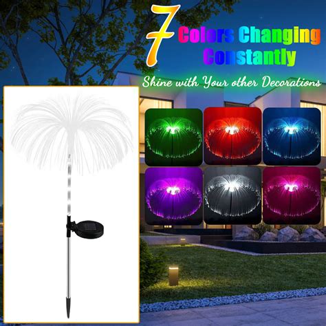 Sdjma Solar Christmas Decorations Flower Lights Outdoor Garden Waterproof Solar Yard Lights