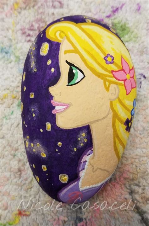 Rapunzel Painted Rock Paintedrocks Kindnessrocks Disney