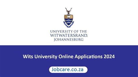 Wits University Online Applications 2024 Jobcare