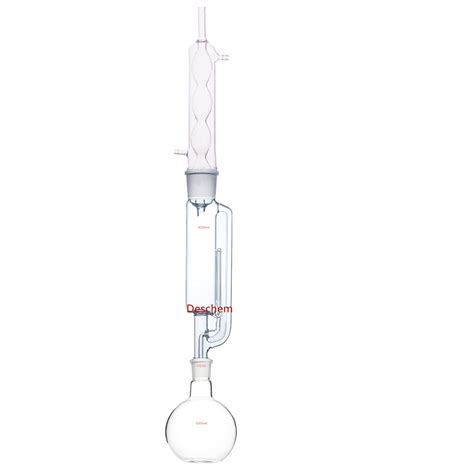 Deschem 1000ml Lab Glass Soxhlet Extractor Body Allihn Condenser With