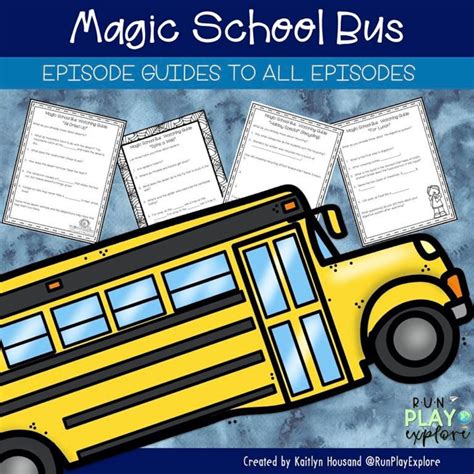 Magic School Bus Episode Guides Worksheets For All Episodes Etsy