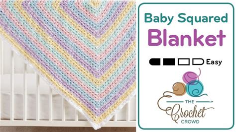 How To Crochet Baby Squared Blanket Pattern + Tutorial | The Crochet Crowd