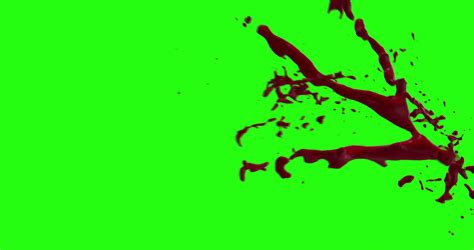 Hd Blood Burst Motion Blur Green Screen 77 Stock Footage SBV