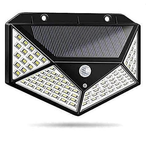 Solar Light 100 LED Motion Sensor Light 4 Side Bright Light with Dim ...