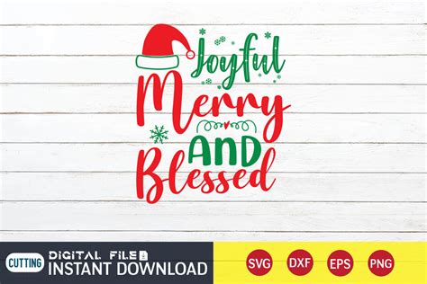 Joyful Merry And Blessed Svg By Funnysvgcrafts Thehungryjpeg