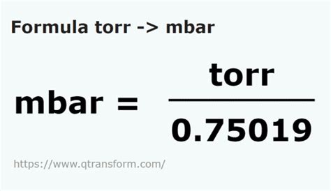 Torr A Milibars Torr A Mbar Convertir Torr A Mbar