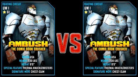 Real Steel Wrb Ambush Vs Ambush New Robots Update Живая Сталь Youtube