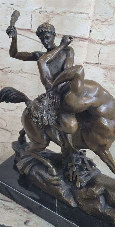 Theseus Slaying The Centaur Bronze Masterpiece By French Artist Barye