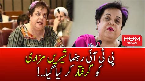 Breaking News Pti Leader Shireen Mazari Arrested From Islamabad Hum News Pti Update Youtube