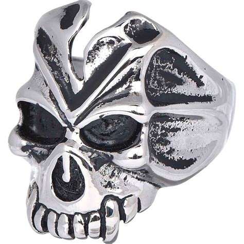 Cracked Vampire Skull Ring