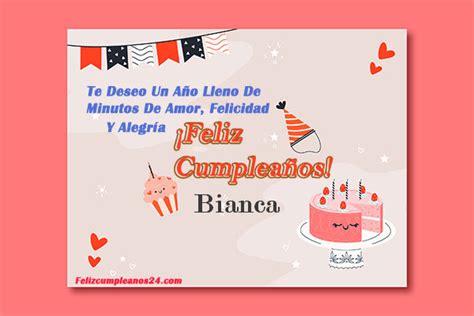 Feliz Cumpleaños Bianca Tarjetas De Felicitaciones E Imágenes Feliz