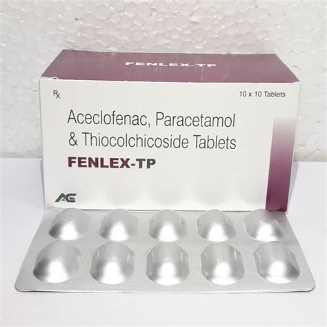 Aceclofenac Paracetamol Thiocolchicoside Tablet Aceclofenac Mg