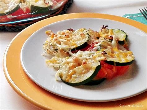 Receta de calabacín al horno con queso y tomate Receta fácil y ligera