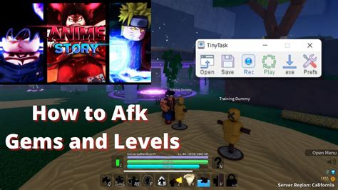 How To Afk Gems And Levels Anime Story YouTube