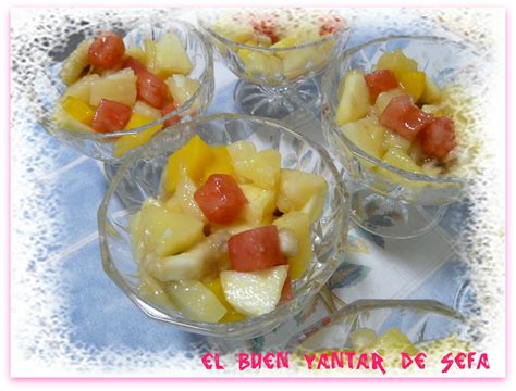 El Buen Yantar De Sefa Macedonia De Frutas Con Boina Gratinada