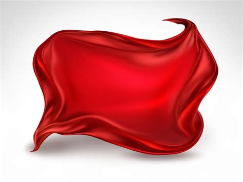 Premium Photo Flying Red Silk Fabric On Light Background