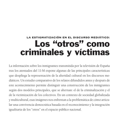 Los ºotros como criminales y vctimas