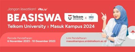 Jalur Beasiswa Telkom University X Masuk Kampus Pendaftaran Mahasiswa