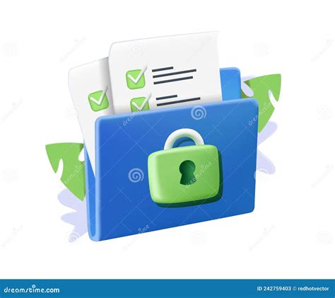 Folder Lock Icon Data Security And Privacy Concept Safe Confidential