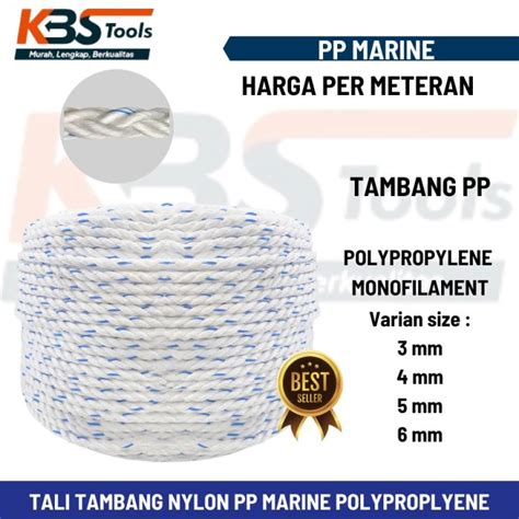 Tali Tampar Tambang NYLON PP POLYPREPLYENE 3 4 5 6 Mm Meteran Lazada