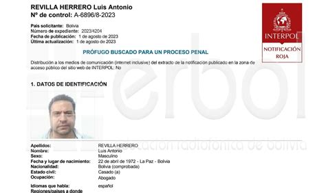 Interpol Reporta Sello Rojo Activado Contra El Exalcalde Luis Revilla