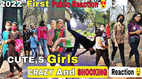 Cutes Girls Crazy Reaction ️ 2022 First Public Flips Reaction 🔥