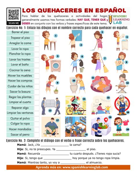 Ejercicios De Vocabulario Espa Ol Archivos Spanish Learning Lab