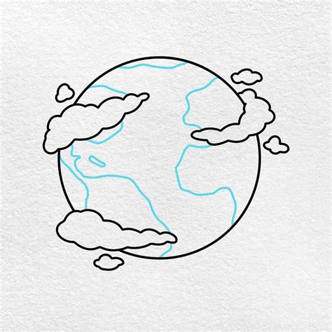 Cartoon Earth Drawing - HelloArtsy