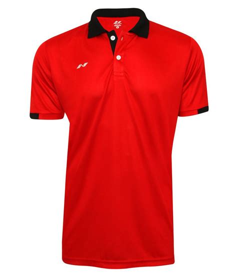 Nivia Red Polyester Polo T Shirt 2351xs1 Buy Nivia Red Polyester Polo