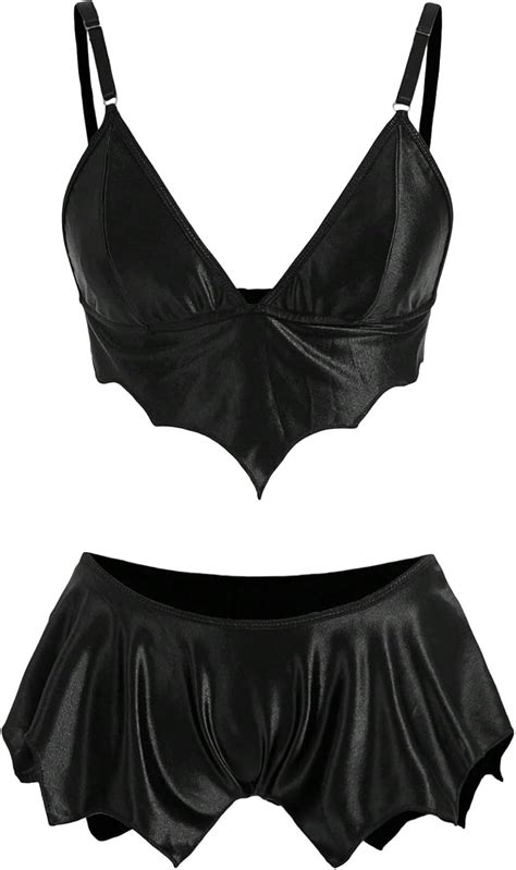 Amazon SOLY HUX Womens Lingerie Set Spaghetti Strap 2 Piece Goth Wireless Bras And Panties