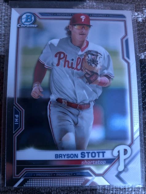 Bowman Chrome Bryson Stott Prospects Bcp Philadelphia Phillies