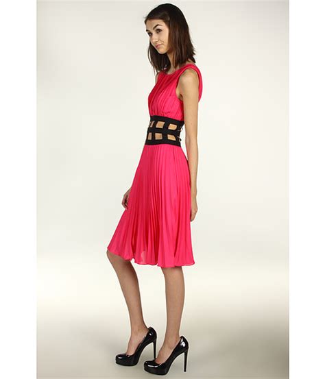 Bcbgmaxazria Gisele Pleated Dress Ultra Pink