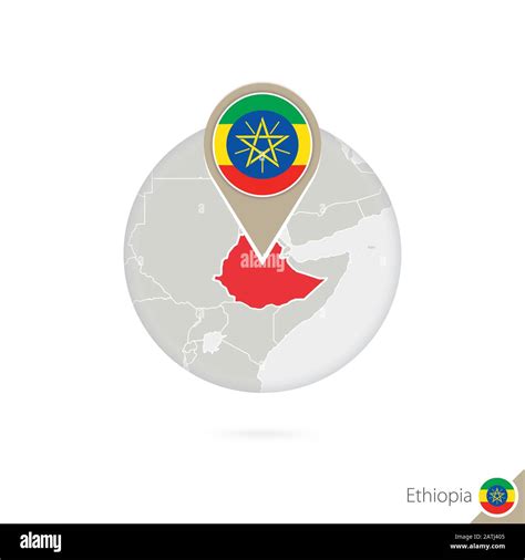 Ethiopia Map And Flag In Circle Map Of Ethiopia Ethiopia Flag Pin