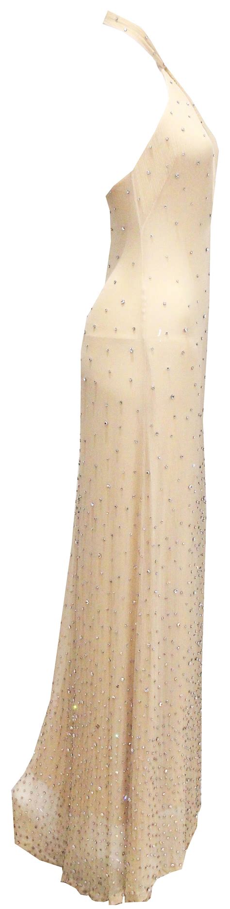 Tom Ford For Gucci Swarovski Crystal Embellished Chiffon Evening Dress C 2000 For Sale At 1stdibs