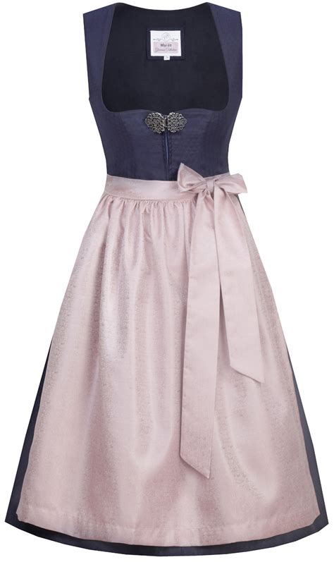 Dirndl Midi Cm Codi Nachtblau Blau Mauve Altrosa Marjo Dirndl Midi