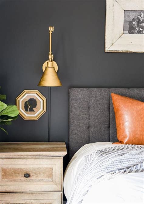 Sherwin Williams Iron Ore A Master Bedroom Gets A High Contrast Dark And Moody Makeover With