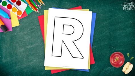 Free Printable Uppercase Letter R Template Simple Mom Project