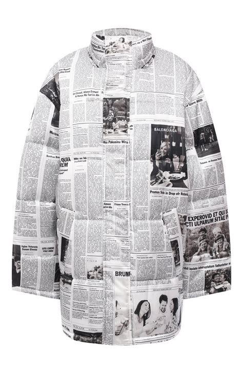 Женская черно-белая утепленная куртка BALENCIAGA купить в интернет ...
