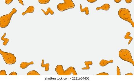 Fried Chicken Background Design Template Fried Stock Vector (Royalty Free) 2221634403 | Shutterstock