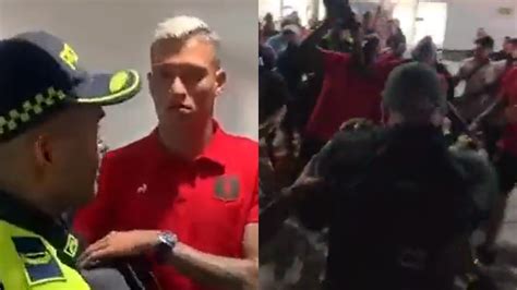 Video En El Que Miembros De La Policía De Barranquilla Y Jugadores Del América De Cali Se