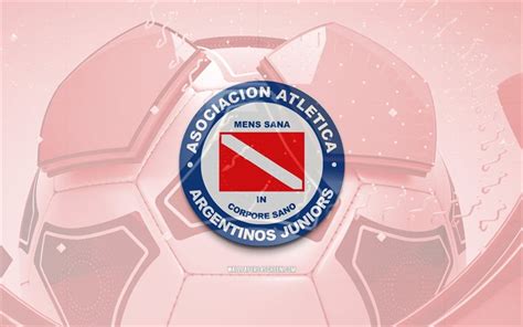 Scarica Logo Lucido Dell Argentinos Juniors K Sfondo Di Calcio Rosso