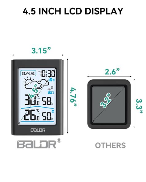 Baldr Term Metro Inal Mbrico Para Interiores Y Exteriores Con Reloj