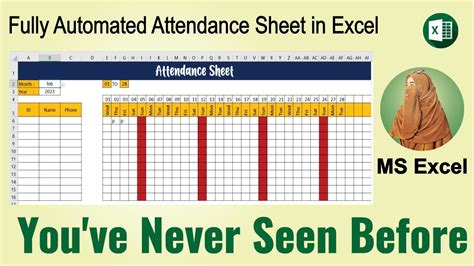 Fully Automated Attendance Sheet In Excel Youve Never Seen Before